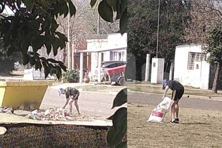 Un nene limpió una plaza para poder jugar con sus amigos: la comuna de Elortondo reconoció a Francisco